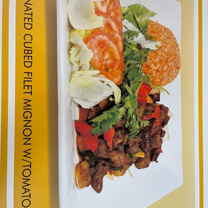 64 Shaking Cubed Filet Mignon Beef w/Tomato Rice